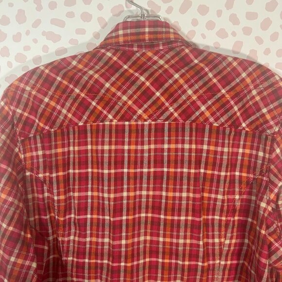 Columbia Shirt Women's XL Plaid Pearl Snap Western Romance Country Cow Girl - Picture 9 of 11
